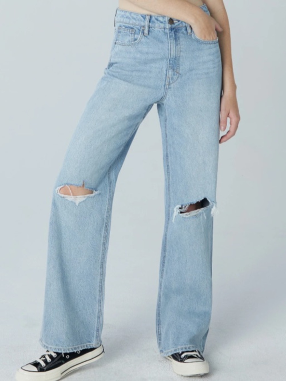 High-Rise Light Wash Women's Jeans by Unbranded